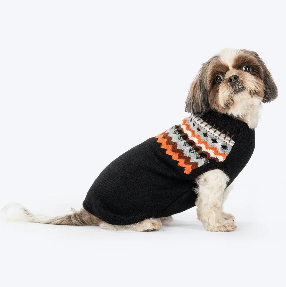 HUFT Snuggle Season Sweater For Dog - Black