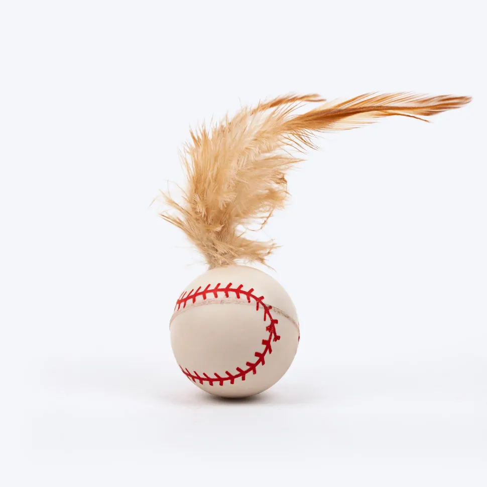 HUFT Sporty Trio Feather Balls For Cat - Multicolour - Set Of 3
