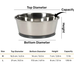 HUFT Suction Bowl For Dog - Grey