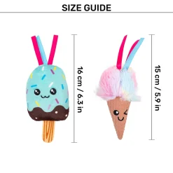 HUFT Sundae Smiles Plush Toys For Cat - Pack of 2