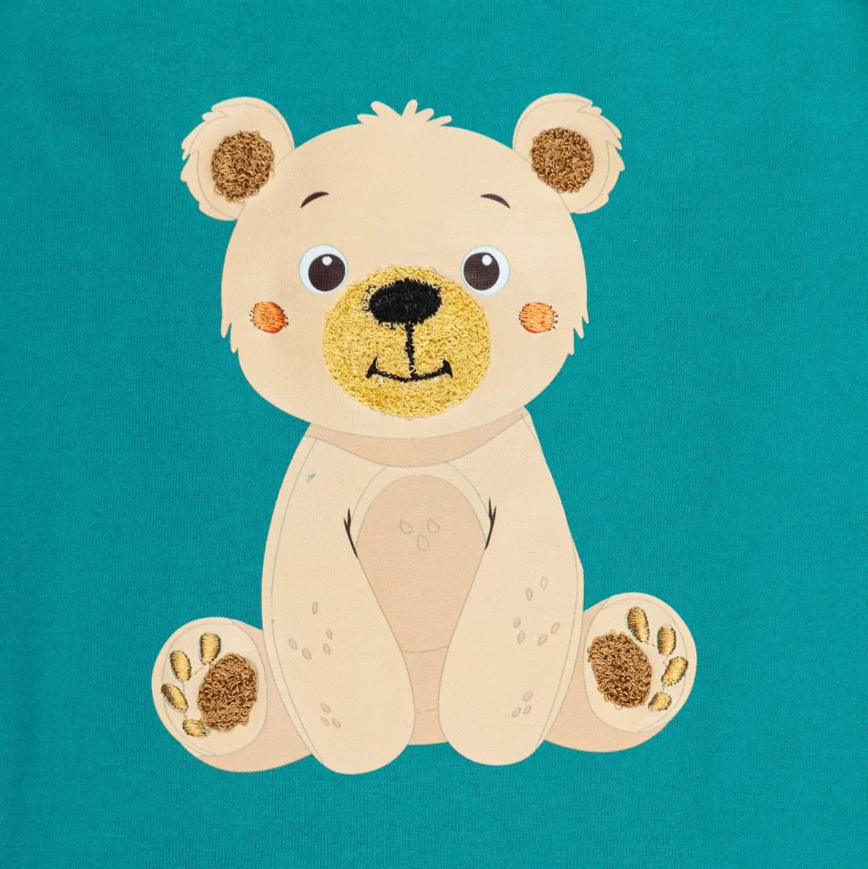 HUFT Sunny Bear Sweatshirt For Small Dog - Green