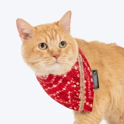 HUFT Super Sitara Scarf For Cat & Puppy - Red