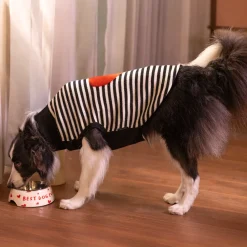 HUFT Sweetheart Stripe Sweater For Dog - Black & White