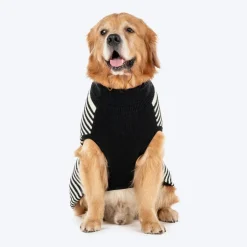 HUFT Sweetheart Stripe Sweater For Dog - Black & White