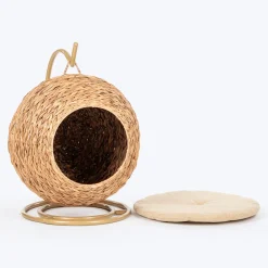 HUFT Swing And Snooze Bed With Cushion For Cat - Brown