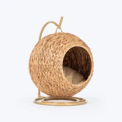 HUFT Swing And Snooze Bed With Cushion For Cat - Brown