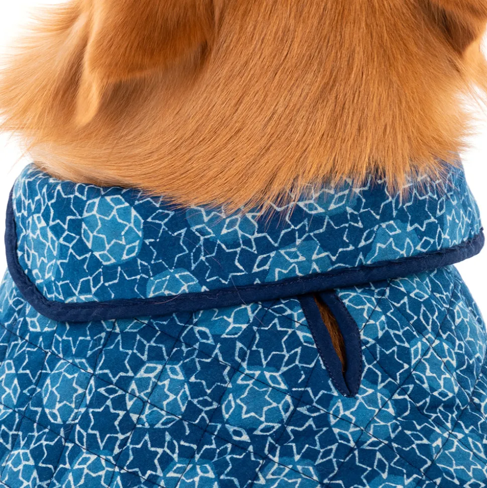 HUFT The Indian Collective Tara Sitara Indigo Dog Jacket