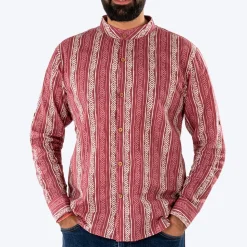 HUFT The Indian Collective Gul Human Shirt - Maroon