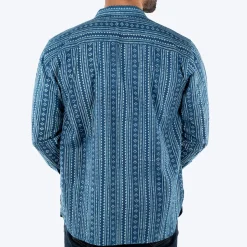 HUFT The Indian Collective Pankti Human Shirt - Indigo