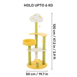 HUFT Twinkle Paw Multipurpose Cat Tree - Multicolor