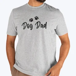 HUFT Twinning - Dog Dad T-Shirt For Humans - Grey with Black Print