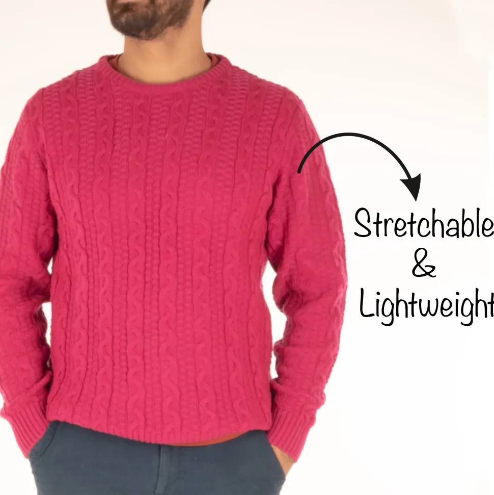 HUFT Twinning Classic Sweater For Hoomans - Orchid Flower Pink