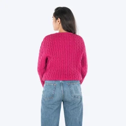 HUFT Twinning Classic Sweater For Hoomans - Orchid Flower Pink