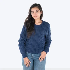 HUFT Twinning Classic Sweater For Hoomans - Lazuli Blue