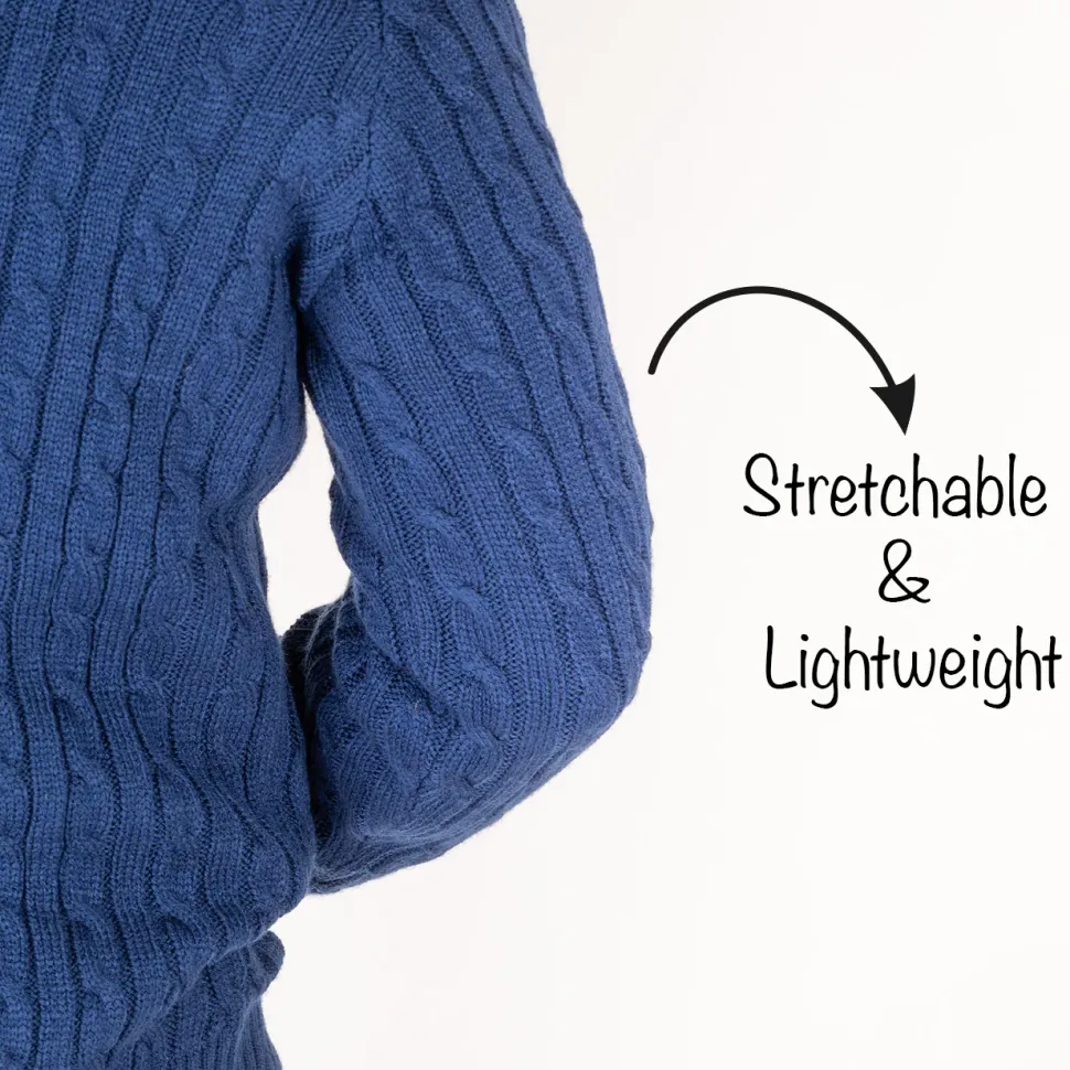 HUFT Twinning Classic Sweater For Hoomans - Lazuli Blue