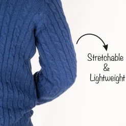 HUFT Twinning Classic Sweater For Hoomans - Lazuli Blue