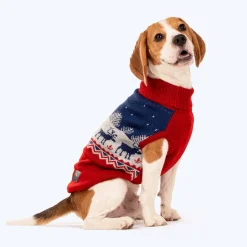 HUFT Winter Miracle Sweater For Dogs - Red & Blue