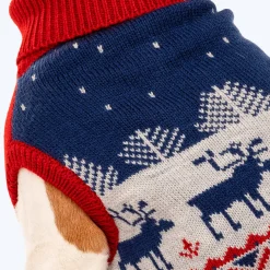 HUFT Winter Miracle Sweater For Dogs - Red & Blue