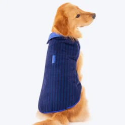 HUFT Wintersong Corduroy Reversible Dog Jacket - Blue