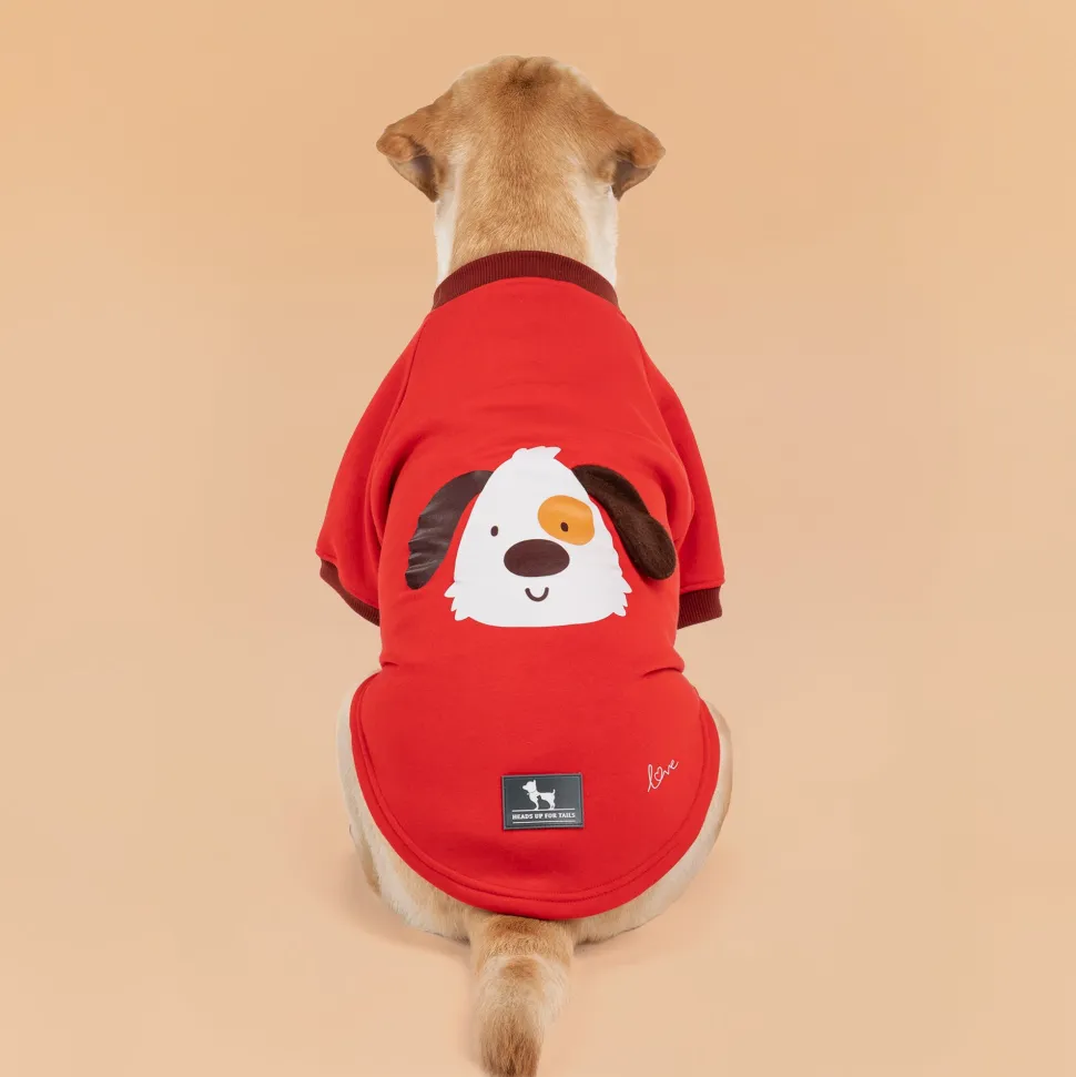 HUFT Woof Squad Sweatshirt For Dog - Red