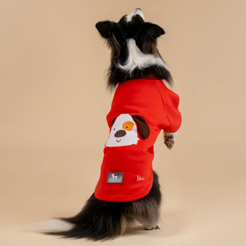 HUFT Woof Squad Sweatshirt For Dog - Red