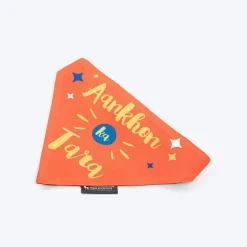 HUFT Aankhon Ka Tara Bandana For Dog - Orange
