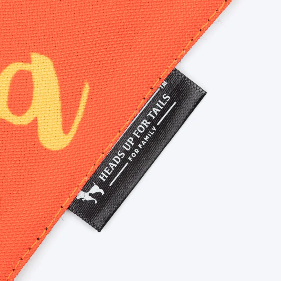 HUFT Aankhon Ka Tara Bandana For Dog - Orange