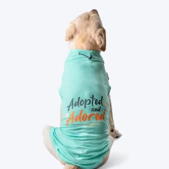 HUFT Adopted And Adored T-shirt For Dog - Light Blue