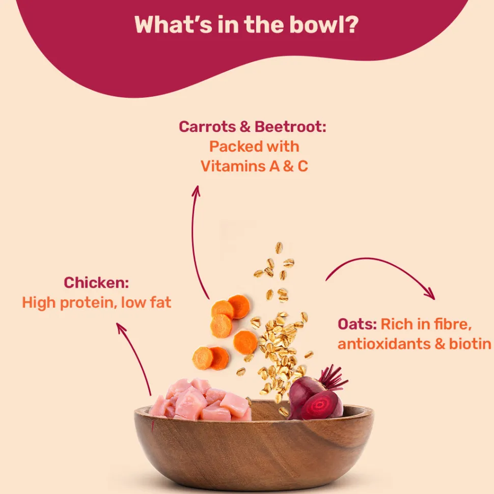 HUFT All Day Muesli with Chicken, Carrots and Beetroot Doggie Treats - 250 g