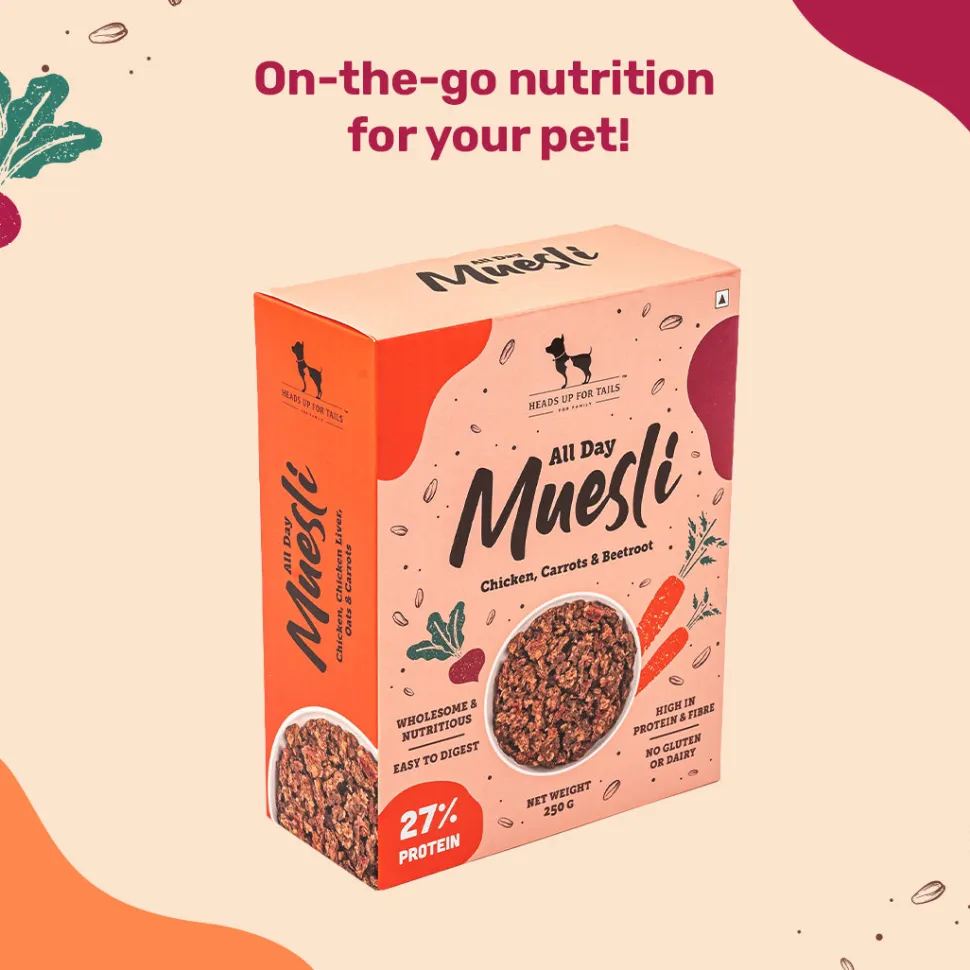 HUFT All Day Muesli with Chicken, Carrots and Beetroot Doggie Treats - 250 g