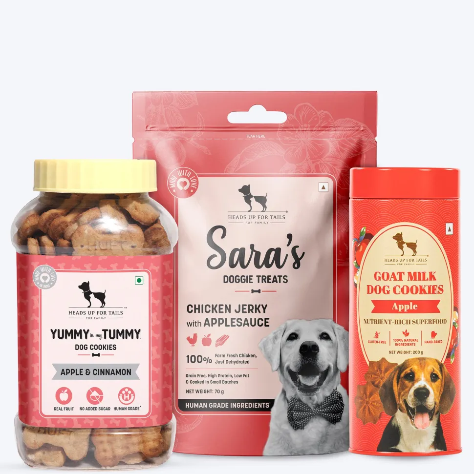 HUFT Apple Crunchies Treat Mix For Dogs - Combo