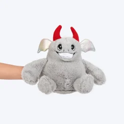 HUFT Aqua-Boo Squeaky Cuddle Plush Toy For Dog - Grey