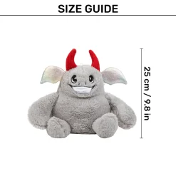 HUFT Aqua-Boo Squeaky Cuddle Plush Toy For Dog - Grey
