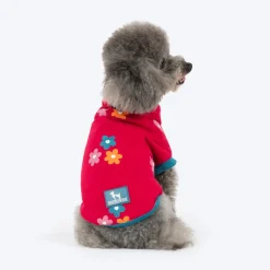 HUFT Awesome Blossom Printed T-Shirt For Dog - Magenta