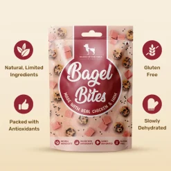 HUFT Bagel Bites Made With Real Chicken & Ham Treat For Dog - 140 gm