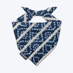 HUFT Bandhani Bandhan Knot Bandana For Dog - Indigo Blue