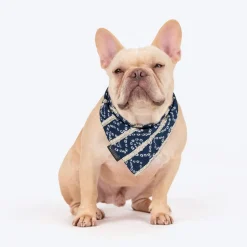 HUFT Bandhani Bandhan Knot Bandana For Dog - Indigo Blue