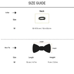 HUFT Bandhani Breeze Bowtie With Strap For Dog - Red