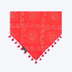 HUFT Bandhani Breeze Knot Bandana For Dog - Red