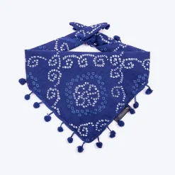 HUFT Bandhani Breeze Knot Bandana For Dog - Blue