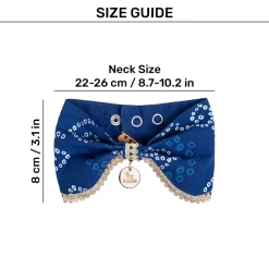 HUFT Bandhani Breeze Scarf For Dog & Cat - Blue