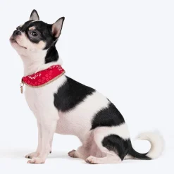 HUFT Bandhani Breeze Scarf For Dog & Cat - Red