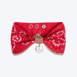 HUFT Bandhani Breeze Scarf For Dog & Cat - Red