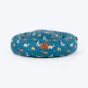 HUFT Bark & Bloom Donut Bed For Dog - Blue