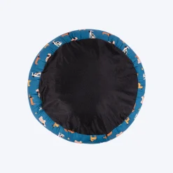 HUFT Bark & Bloom Donut Bed For Dog - Blue
