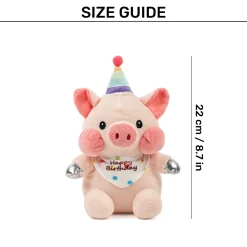 HUFT Barkday Piggy Plush Toy For Dog - Pink