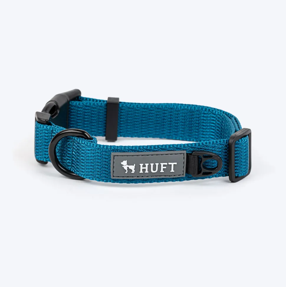 HUFT Basics Dog Collar - Teal Blue