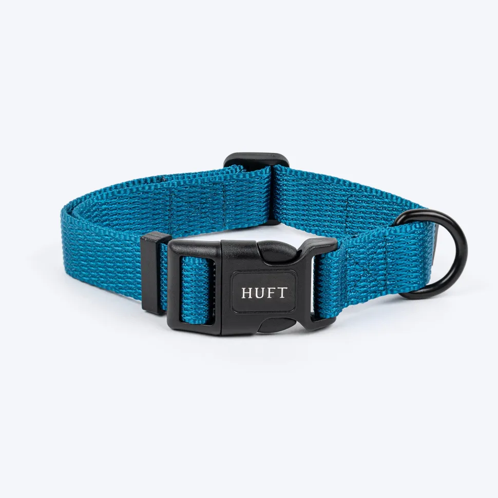 HUFT Basics Dog Collar - Teal Blue