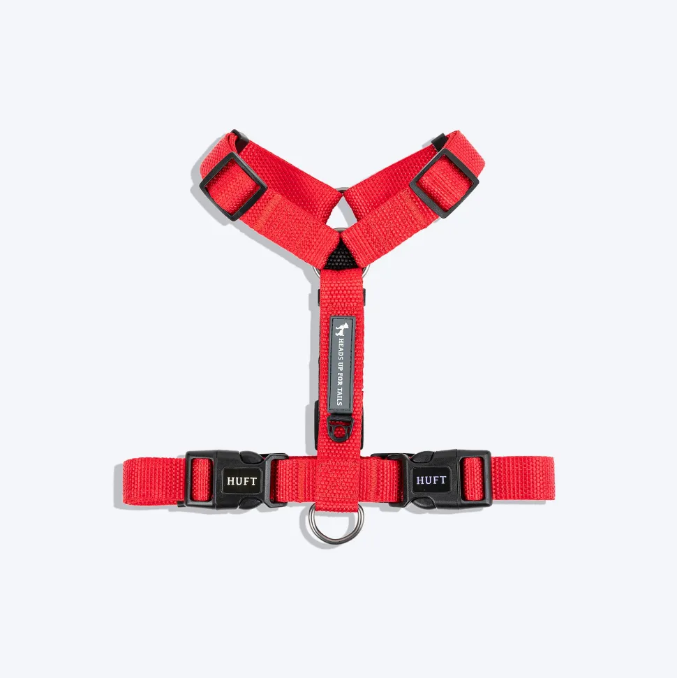HUFT Basics Dog H-Harness - Crimson Red