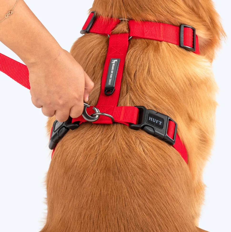 HUFT Basics Dog H-Harness - Crimson Red